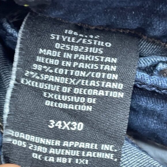 Urban Star Mens Stretch Slim Fit Jeans 34x30 Blue Denim a0659 - Picture 8 of 8